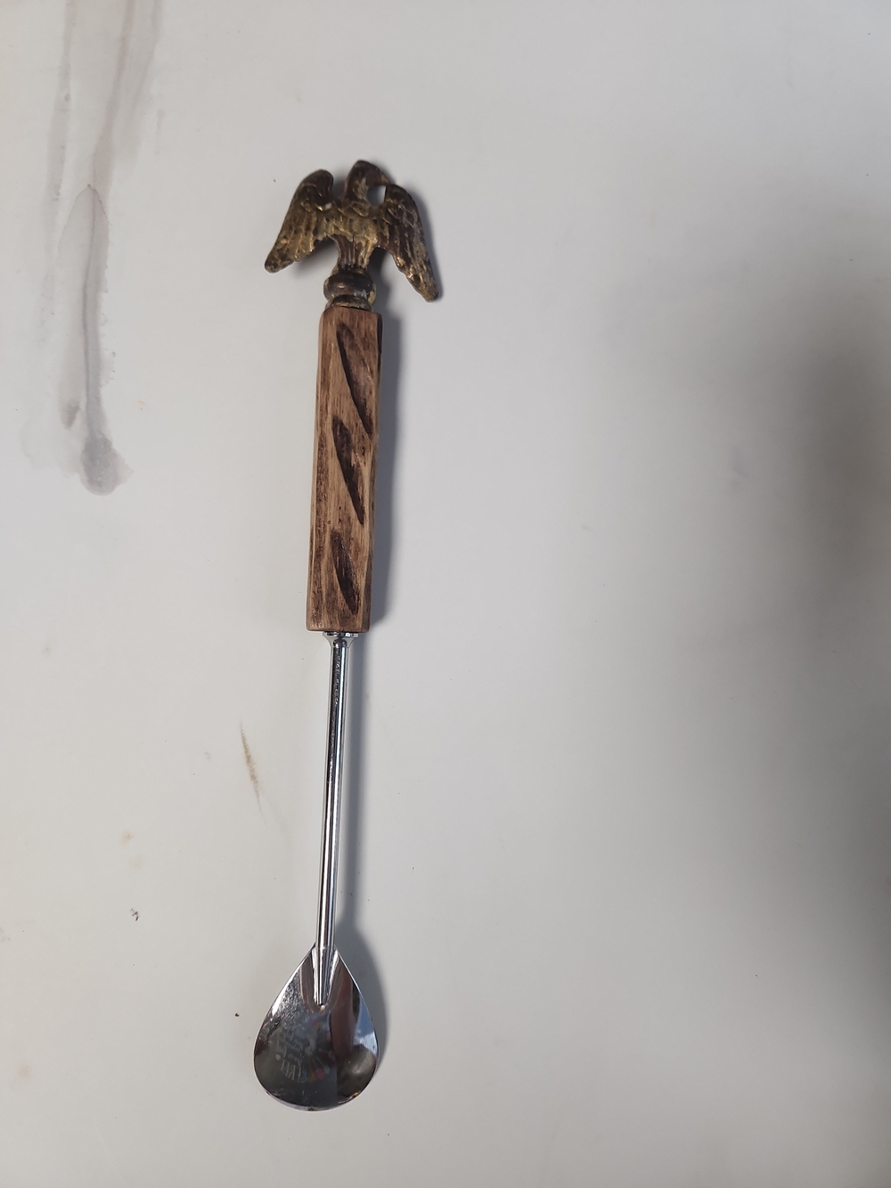Wood-Handled Bald Eagle Americana Spoon with Gold Eagle Finial